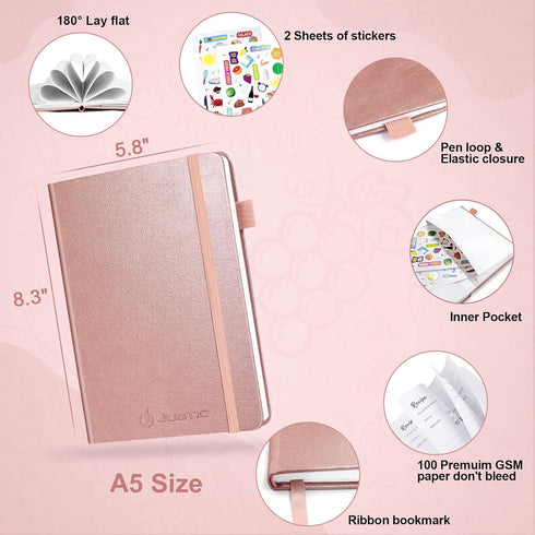 JUBTIC Blank Recipe Book to Write in Your Own Recipes, Personal Cook Book with 2 Colorful Stickers, Hardcover Notebook