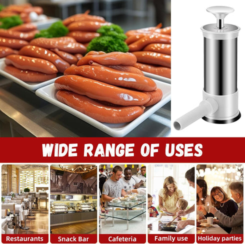 4 (2.2lb,Stainless Sausage Stuffer Machine Sausage Maker with Stuffing Tubes Homemade Sausage Stuffer Manual for Home