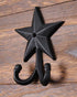 Vintage Wrought Iron Coat Hook, Wall Mounted Hat Hook with Screws Included, Star Design