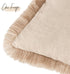 Cozy 1616 Inch, 1PC,Tan Foindtower Decorative Linen Fringe Throw Pillow Covers Boho Farmhouse Cushion Cover