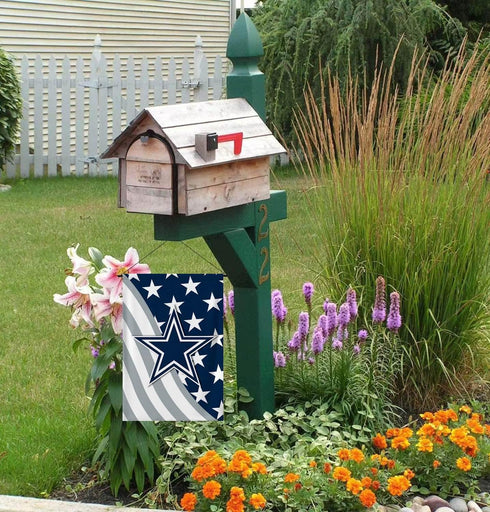 Welcome Decorations Garden Flag, Double Sided Football Sport Fans House Flag 12 X 18 Inch (Blue Stripe)