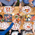 50 11 Set PCS Crawfish boil Oval Paper Plates Large Disposable Red Grid Pattern Party Decorations Barbecue Tray
