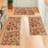 Homcomoda Kitchen Mats 3 Piece Set, Non Slip Washable Floral Kitchen Rugs for Sink, Laundry Room