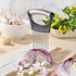 Mumulo Stainless Steel Onion Slicer for Onions, Tomatoes, Eggs, and Vegetables with Protective Cover (Black)