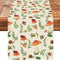 Mushroom Floral Table Runner Seasonal Spring Kitchen Dining Linen Table Decoration for