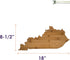 Totally Bamboo Kentucky State Shaped Cutting Board, Natural Bamboo