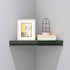 evron 1 Pack) Wall Mount Corner Shelf,Easy to Install Metal Front Floating Corner Shelves with Self-Adhesive Tapes