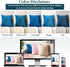 PAVILIA Teal Blue Throw Pillow Covers 18x18, Set of 2 Decorative Cases for Bed Sofa Couch, Velvet Square