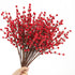 12 Pack 17'' joyhalo Red Berry Stems - Holly Berry Stems, Red Berries Christmas Decor, Red Berry Picks for Christmas