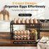 Wolera 2-Tier Countertop 24+60 Countertop Wooden Egg Holder with Basket Holds Chicken, Duck & Quail Eggs, Easter Eggs