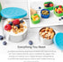 LunchBots Medium Uno Stainless Steel Sandwich Container for Wraps, Salads, Eco-Friendly, Aqua Dots
