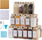 48 Pcs Spice Jars with Label- Glass Spice Jars with Gold Metal