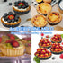6 Pack Mini Fluted Tart Pans 4 Inch with Removable Bottom, Nonstick Quiche Pan for Baking Treats and Pies