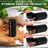2Pcs Spice Jar Storage Containers with Lids, Airtight Aluminum Herb Storage Jars with Lockable Screw Top Lid