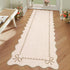 2.5x8 GarveeHome Scalloped Bow Rug for Living Room, Solid Beige Rug for Dorm, Washable Runner Rug Soft Low Pile Non