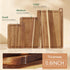 3 Pack Set, Cutting Board Acacia Wood Cutting Boards for Kitchen, Chopping Board with Deep Juice Grooves & Built