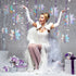 JULMELON 15Pcs Frozen 3D Hanging Snowflakes Decorations, Holographic Silver Snowflakes for Winter Wonderland Party