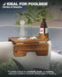 2-in-1 360 SS304 BLUEWEST Couch Cup Holder Tray & Sofa Arm Tray Large Acacia Wood Clip-On Side Table with Cup Holder on