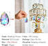 12 50mm HDCRYSTALGIFTS Pieces Crystal Prisms Chandelier Colorful Bauhinia Ornament Pendants Rainbow Maker Hanging