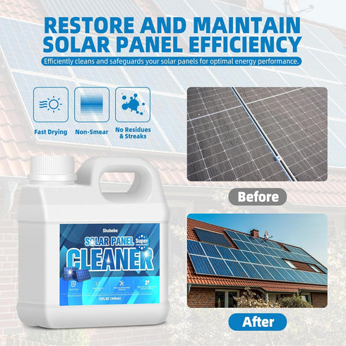 32oz 150 20X Solar Panel Cleaner (Makes Gallons) - Strength Super Concentrated Glass & Solar Panel Cleaning, Industrial