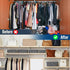 BAUMFEUER 2 Pack Closet Clear Acrylic Shelf Dividers for Shelf Organizer of Bedroom Kitchen Office Bathroom Organizer