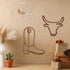 RattanView 3 3 Pcs Western Wall Decor Boho Cowboy Nursery Decor Cowboy Boots Hat Classroom Decorations Howdy Sign Size