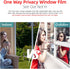 One Way Privacy Window Film, Sun Blocking Heat Tint, Static Cling & Anti UV, Black-Silver, 17.5 x 78.74 Inch
