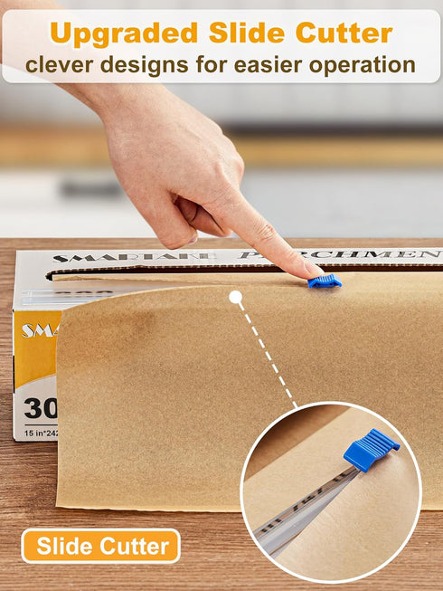 SMARTAKE Parchment Paper Roll for Baking, 15 in x 242 ft, Non-Stick Heavy Duty Extra Long Baking Paper