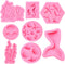 Mermaid Theme Cake Mold, Silicone Mold for Cupcake Toppers, Candy, Chocolate, Fondant, Crafting Projects
