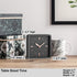 Driini Modern Mid Century Desk & Shelf Clock (Black Rose Gold) - Battery Operated with Silent, Analog Movement Small