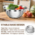 3 Colanders(2QT, 3QT, 5QT), Stainless Steel Colander for Kitchen, Stainless Steel Strainer, Pasta Strainer