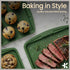 Bakken- Swiss Set Commercial Sets, 450 Set 6 BAKKEN Kitchen Baking Pan - Nonstick Green Marble Coating, Grade Carbon