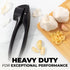 Set Zulay Kitchen Large Premium Garlic Press Rust Proof & Dishwasher Safe, Bigger Bowl Garlic Mincer Tool with Silicone