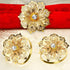 KPOSIYA Set of 20 Napkin Rings, Metal Gold Hollow Out Flower Holder for Wedding Party Holiday Banquet
