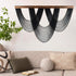 LB 47x30 Inch Large Macrame Wall Hanging Black, Boho Tapestry Wall Hanging Macrame Wall Art Handmade Yarn Woven Wall