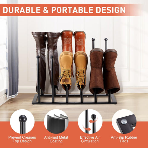 6 Closet, Housen Solutions Boot Rack, Free Standing Shoe Rack Organizer for Tall Boots, Pairs Boot Storage