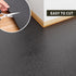 3'5' Area Floor Mat for Home, Black No Slip Waterproof Vinyl Area Rug for Hard Floor, Spill Resistant Floor Protector
