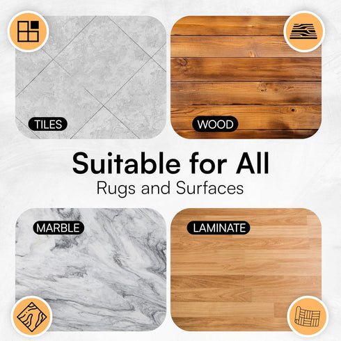 Rug Pad Gripper, 8 PCS Non Slip Pads for Corners, Washable Adhesive for Hardwood Floors