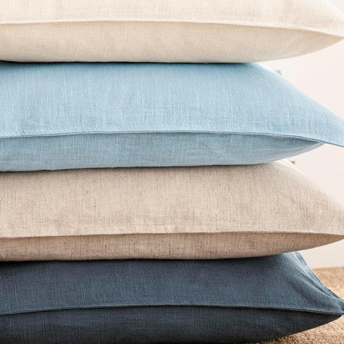 Pack 2, 24 24 Inch Foindtower of Decorative Linen Soild Throw Pillow Covers Soft Accent Euro Cushion Case Farmhouse