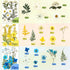 Nuanchu 223 Pcs Real Dried Pressed Flowers for Crafts, Natural Dried Leaves and Butterfly Stickers Set for DIY Resin