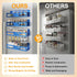 4 Pack Magnetic Spice Rack for Refrigerator, Metal Magnetic Shelf Organizer for Fridge Side, Strong Spice Storage Rack