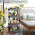 SPACEKEEPER Slim Rolling Storage Cart, 4 Tier Bathroom Organizer Mobile Shelving Unit for Kitchen, Bathroom, Craft,