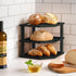 Countertop Bambuesi Plate Organizer for Cabinet - Corner Cabinet Organizer and Kitchen Cabinet Organizer Shelf, Kitchen
