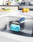 2 HapiRm Multifunctional Sponge Holder with Unique M-Shaped, Installation Methods Kitchen Sink Caddy Organizer