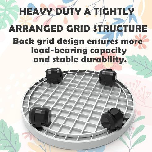WanderingDonkey 2 Pack 11 Inch of Heavy Duty Plant Caddy with Wheels,Rolling Plant Stand Pot Trolley,Wheeled Planter