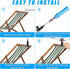 UYEDUJZ UPF50+ 40inch Beach Chair Umbrella with Clamp, Portable Clip on Umbrella for Outdoor Chairs, Adjustable Sun