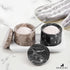 3" Inch Set 2 Countertop Radicaln Marble Salt Cellar with Lid and Tray Oceanic & Black Handmade of Seasoning Jars