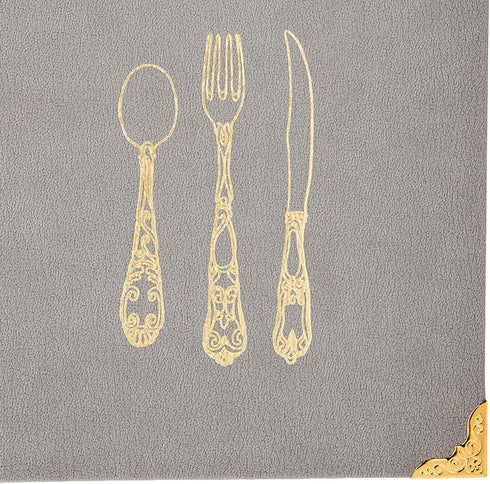 C.R. Gibson Gray Leatherette Lined Recipe Notebook, 11'' x 12''