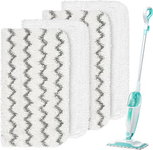 HOMEXCEL Steam Mop Replacement Pads for Shark Steam Mop S1000/S1000A/S1000C/S1000WM, 4 Pack Reusable Microfiber