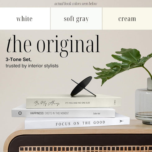 Set 3 STRONA Book Decor Real Decorative Books for Home Dcor, Coffee Table & Bookshelf Styling with Confidence, Designer